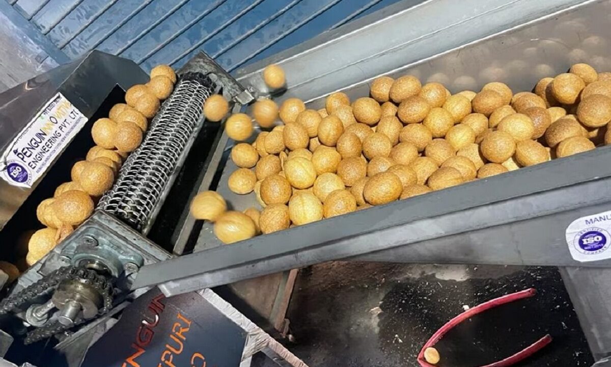 Gol gappas were being made in the factory