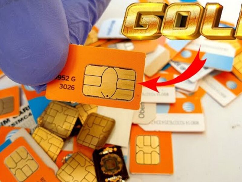 Gold in phone and sim card