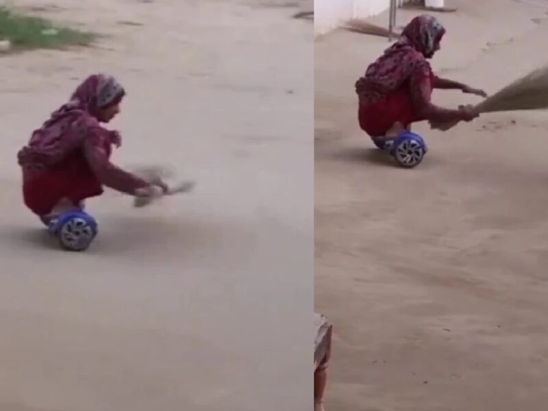 Old Woman Best Broom Trick To Clean House