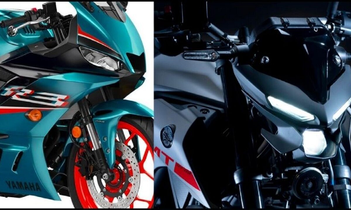 Yamaha R3 and MT-03 bikes