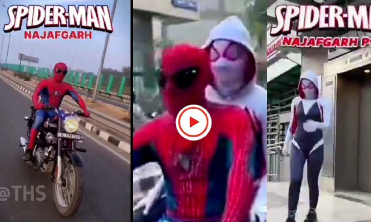 Spiderman on the bike