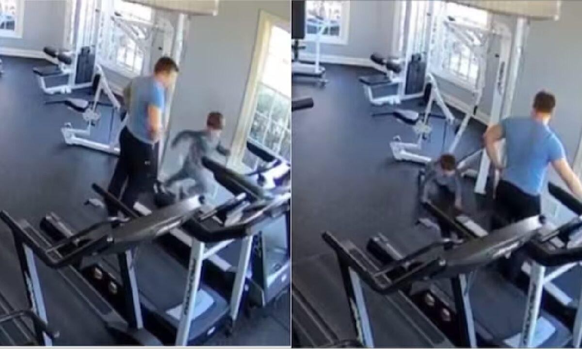 father Forced Son To Running On Treadmill