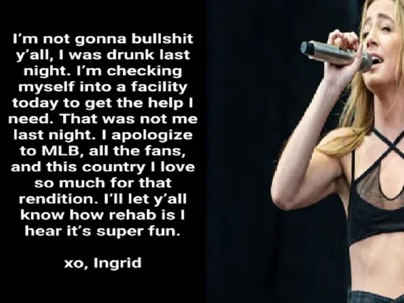 Ingrid apologized to fans