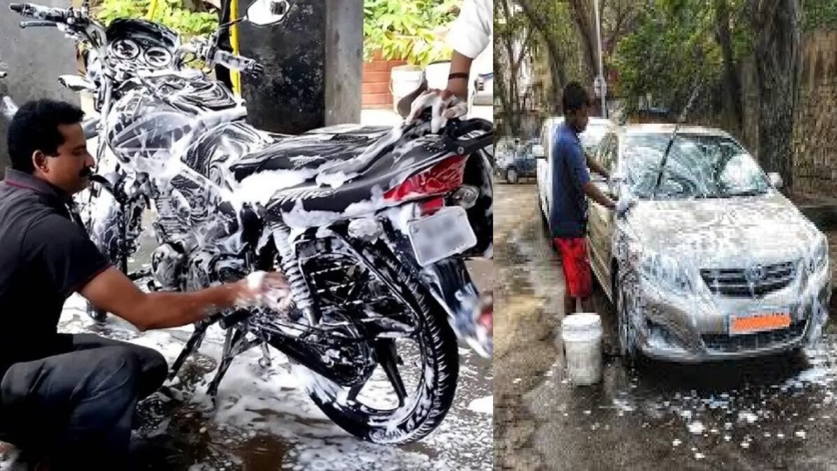 car bike washing tips