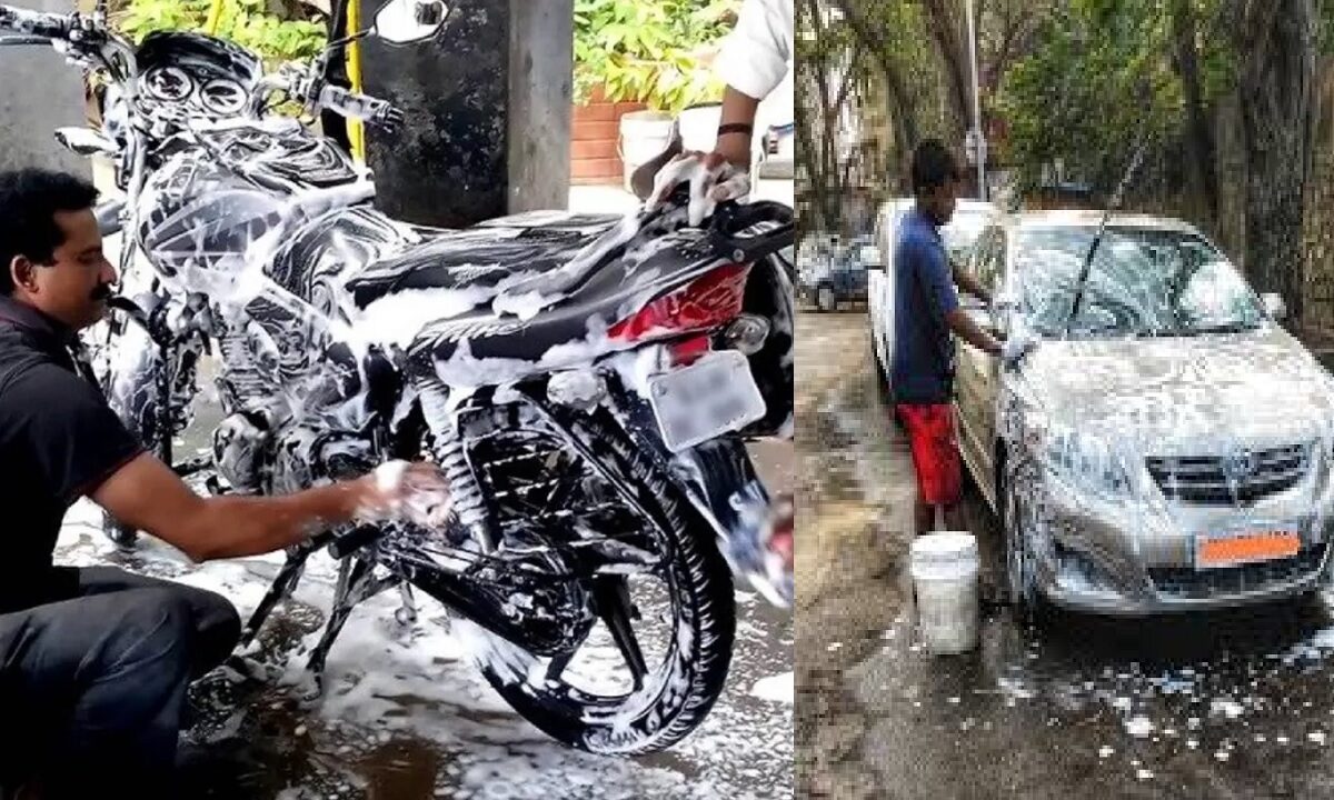 car bike washing tips