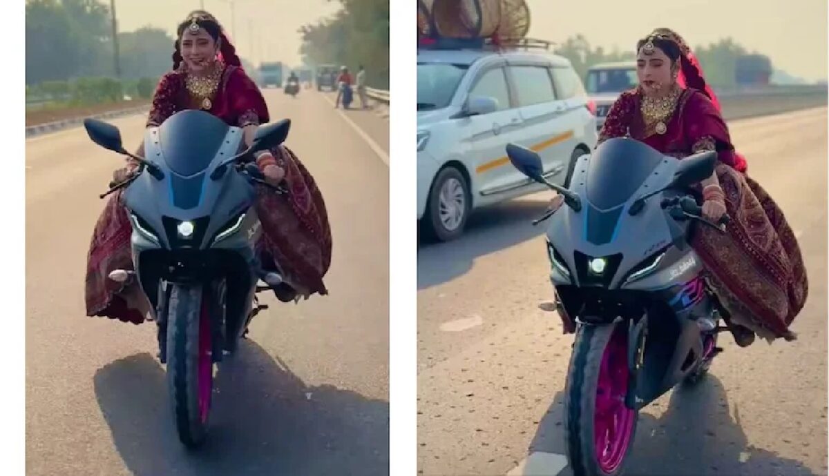 Bride Riding Bike