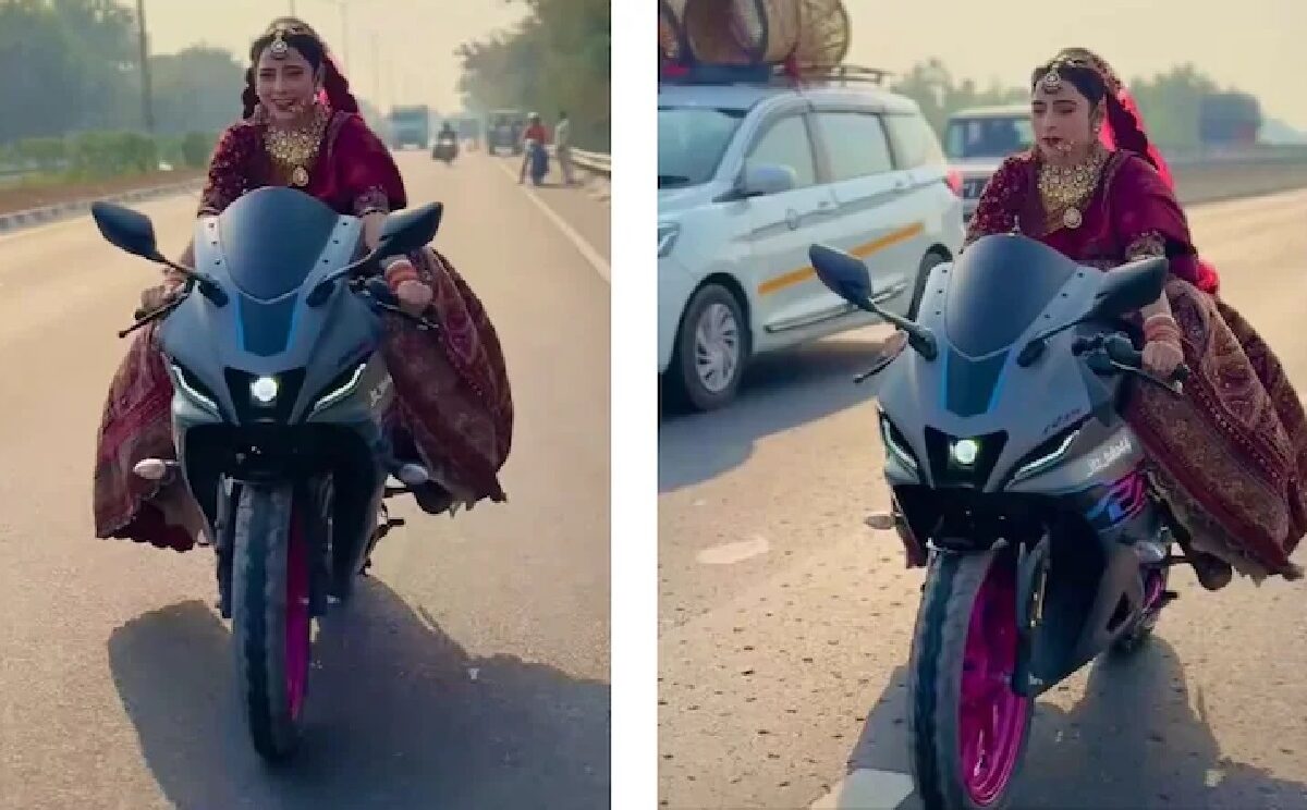 Bride Riding Bike