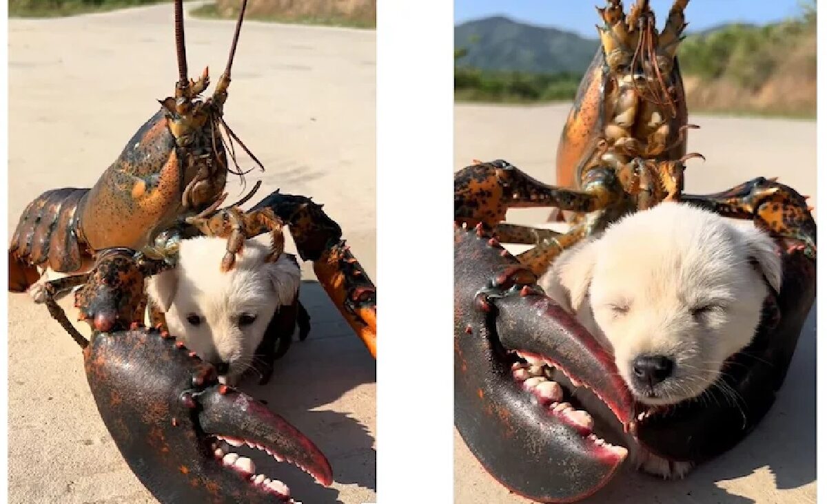 Puppy and Crab Friendship Video