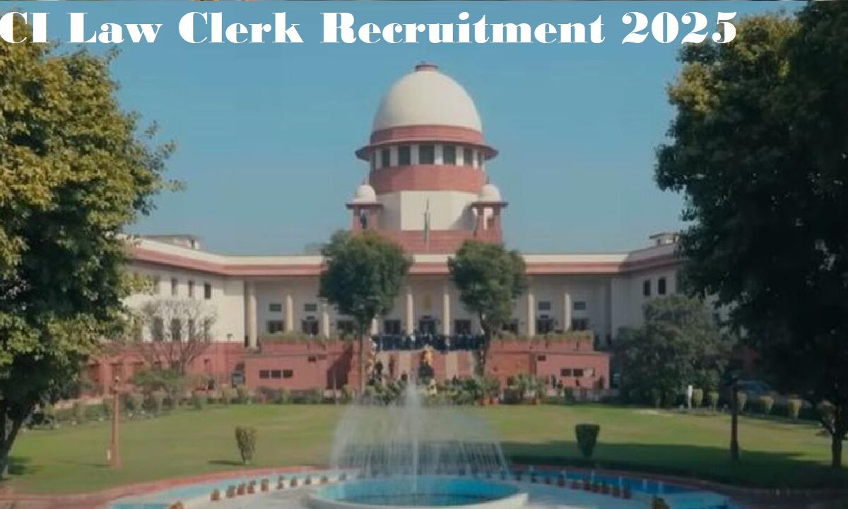 SCI Law Clerk Recruitment 2025