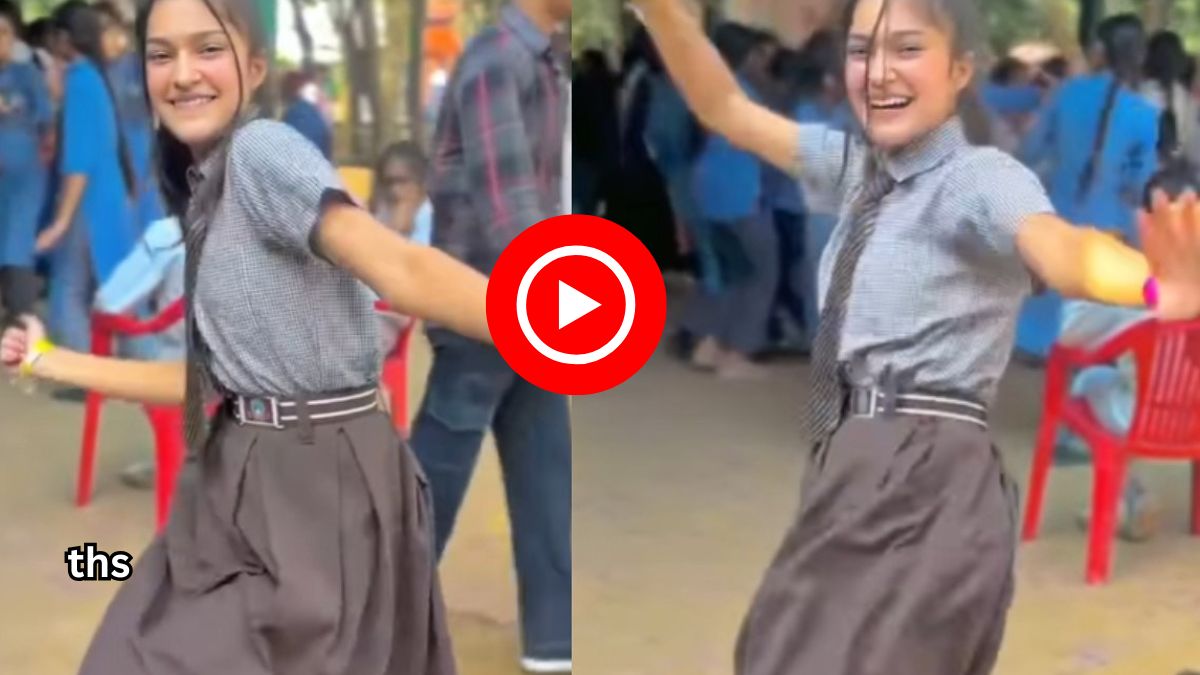 School girl danced on Sapna Chaudhary song