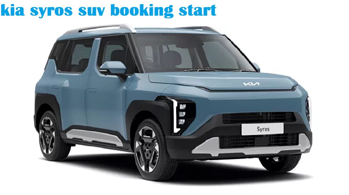 kia syros suv booking start